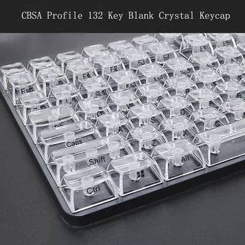 CBSA Profilis Skaidrus Kristalas Keycap PC Medžiagos Nr. Antkulnius Nr. Užrašu Tuščią Keycap 132 Klavišus MX Mechaninė Klaviatūra
