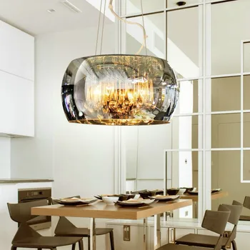 Modernus minimalistinis LED gyvenamojo kambario, valgomojo, miegamojo lempa villa viešbučio šviesos prabanga stiklo danga kristalų liustra LB12207