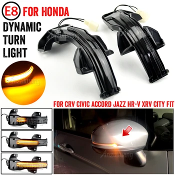 2VNT Honda CRV 2013-2021 Accord Tinka GK5 XRV Dinaminis LED Šoninių Durų Sparno Posūkio Signalo Lemputė Veidrodis Indikatorius Indikatorių