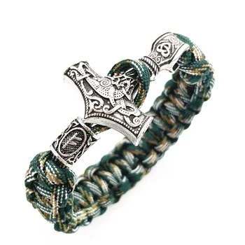 Nostalgija Thor Hammer Mjolnir Viking Apyrankę Šiaurės Runos Granulių Dropshipping Jwelry Moterų Rankogalių Apyrankės Apyrankės & Bangles