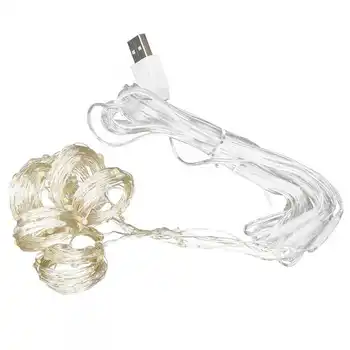 2x2M String Šviesos diodų (Led) Pasakų Žibintai USB Užuolaidų Lempos Lauko Žibintas Girliandą Kalėdų Namų Vestuves Apdaila