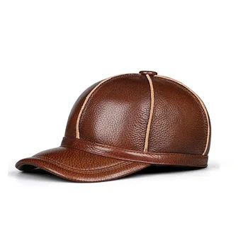 Juoda Moterų, VYRŲ, Originali Odinė Beisbolo kepuraitę Reguliuojamas Atsitiktinis Šiltą KEPURĘ Nemokamas Pristatymas nekilnojamojo karvės odos kepurės