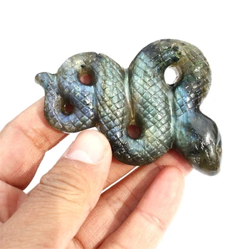 1 Vnt gamtos labradoras kristalų gyvatė ornamentu