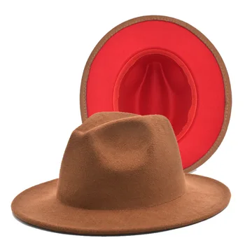 Kepurės Kepurės Unisex Išorinis Vilnos Veltinio Džiazo Fedora Skrybėlės su Plonu Diržo Sagtis Vyrai Moterys Masto Kraštų Trilby Bžūp 20 spalvų Kaubojaus Skrybėlę