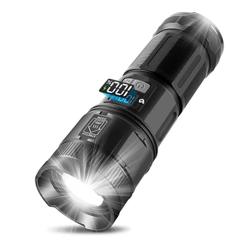 Naujas Įkraunamas Žibintuvėlis,3500 Lumens Super Ryškus LED Žibintuvėlis Su COB Darbas Šviesos,Didelio Galingumo Blykstė