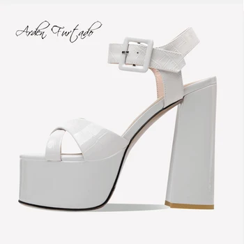 Arden Furtado vasaros sandalai moterų bateliai masyviu aukštakulniai platformos baltos spalvos Vandeniui elegantiškas mados šalis bateliai 33 40