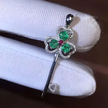 MFP3 naują stilių aišku, žalia diopside klavišą karoliai moterims sidabro ornamentu gimtadienio jubiliejų papuošalas dovanų gamtos perlas