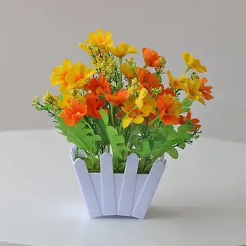 Gražių Dirbtinių Gėlių Nr. Džiūstančių Kompaktiškas Netikrą Vazoninių Augalų Marguerite Imituojamas Vazoninių Augalų Ornamentais