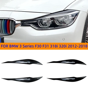 BMW 3 Series F30 F31 318i 320i 2012-2018 Automobilių Žibintų Lempos Antakių Apdailos Automobilių Lipdukas Dekoratyvinis Dangtelis Automobilių Stilius