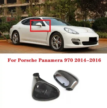 1 pora Nekilnojamojo Anglies Pluošto Galinio vaizdo Veidrodėlis Padengti Kepurės Automobilių Optikos Reikmenys, Tinkami Porsche Panamera 970 2014-2016 m.