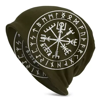 Variklio dangčio, Skrybėlės vasarinės Suaugusiųjų Vyrų Megzti Skrybėlę Viking Kompasas Vikingai kepurės Juokinga Unisex R339 Skrybėlę, Mezgimo