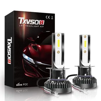 TXVSO8 H1 LED Žibintų Lemputės 6000K Universalus 12V COB Žetonų Auto priekinio Žibinto 80W 8000LM Led Šviesos Automobilių Ampulä-Automobilių Šviesos