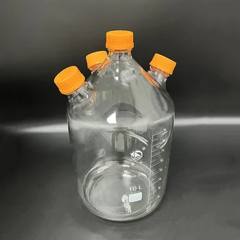 Reagento buteliuką,Su 4 varžtų dangteliai,boro silikatinio stiklo, 3.3,Talpa 10000mL,Baigimo Mėginio Buteliukai Plastiko Dangtis su 4 kaklų