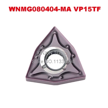 WNMG080404-MA VP15TF karbido įdėklai WNMG080408-MA WNMG080412 staklės, pjovimo, tekinimo įrankio laikiklis MWLNR1616H08 už plienas kalusis ketus