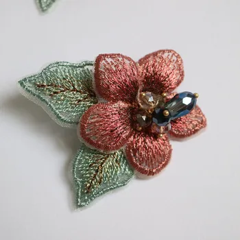 3D gėlių zawalcowany lopai drabužiai Siūti ant pleistro dekoratyvinis parches bordados para ropa Siuvinėjimas, aplikacijos drabužių