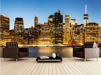 Pasirinktinius nuotraukų foną,Panorama New York City.Modernus 3D tapetai freskomis gyvenimo kambario, miegamasis, virtuvė, sienos tapetai.