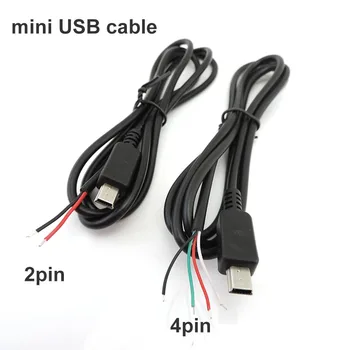 2pin 4pin Mini USB Male Jack Maitinimo Kabelis 5Pin 
