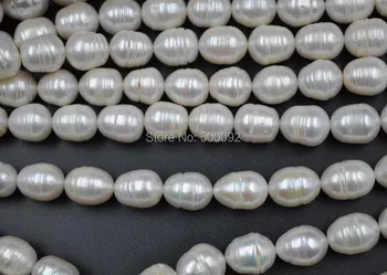 didmeninė Gamtinių 10-11mm gėlavandenių baltųjų perlų daug nemokamas pristatymas