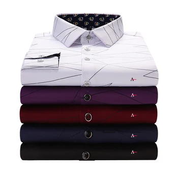 2021 Rezervuota aramy Camisa xadrez masculina de alta qualidade, camisa de algodão com listas de alta qualidade