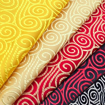 Šilko imitacijos goldern modelis žakardo modelis dryžuotų drabužių dizaineris audiniai, siuvimo cheongsam ir kimono 