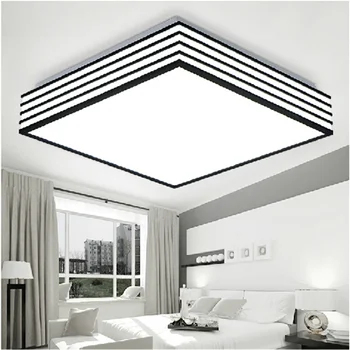 Nemokamas pristatymas modernios led lubų šviesos lempa gyvenamasis kambarys,miegamasis,balta+juoda abajur pritemdomi RC kontrolės lamparas de techo