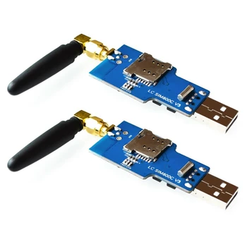 2X USB Gsm Serijos Gprs Sim800c Modulis, 