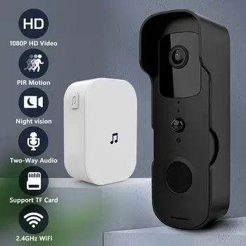 Vaizdo Doorbell IP54 Vandeniui atsparus Kameros Vaizdo Domofonas Varpelių Naktinio Matymo IP WiFi Smart Durų Bell Belaidžio Namų Apsaugos Kamera