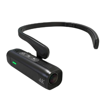 1Set Veiksmų Fotoaparato 4K Sporto Šalmo Kamera Galvos Anti-Shake Naktinio Matymo DVR Belaidžio Diktofonas, Juodas