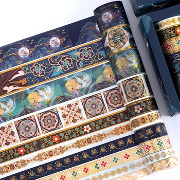10 Vnt Retro Stiliaus Kinijos Dekoratyvinis Lipnia Juosta Derliaus Foi Kvapų Washi Tape 