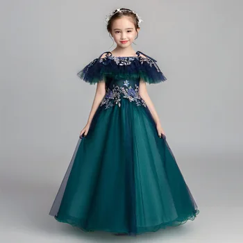 2019 Naujų Vaikų Mergaičių Nėriniai Siuvinėjimo Princess Tutu Suknelė, Vaikams, Suknelės Mergaitėms Vestuvių Šalis Baby Girl Drabužiai Vestido L399