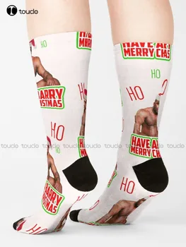 Turi Barry Linksmų Kalėdų - Santa Barry Medienos Moterų Kojinės Juodos Kojinės Juokinga Meno Harajuku Streetwear Spalvinga Animacinių Filmų Kojinės