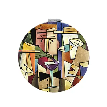 JWEIJIAO van gogh Žinomų paveikslų Nešiojamų veidrodis drobės Paletė impresionizmo nuotrauką Grožio Sveikatos Veidrodėliai PT23