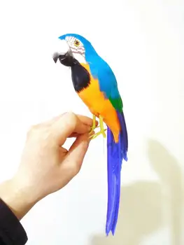 mėlyna modeliavimas parrot modelis žaislas putų&plunksnos mielas paukštis lėlės dovana, apie 32cm 2878