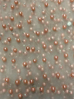 Puošnios nėrinių audinio mados suknelė prancūzijos nėrinių audinio JRB-206621 siuvinėtų nėrinių audinio mados suknelė