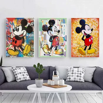 Diamond Tapybos Naujas Produktas, Mickey ir Minnie Mouse 5D Diamond Inkrustacijos Diamond Siuvinėjimo Visą Kirsti Dygsnis Rinkinių, skirtų Namų Dekoro