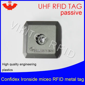UHF RFID anti-metalo žymeklį confidex ironside mirco 915m 868mhz Impinj Monza4QT EPCC1G2 6C tvirtos ABS smart card pasyvus RFID