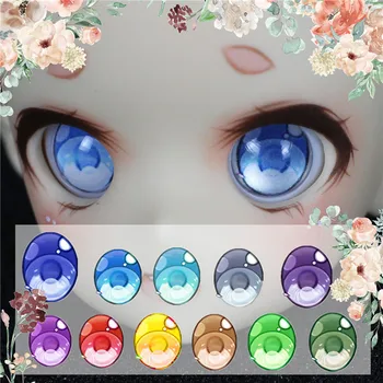 BJD doll akių tinka 8, 10, 12, kaip 14mm vaivorykštės spalvų yuanji 2 matmenų animacinių filmų akių MPD akių paspaudus lėlės priedai