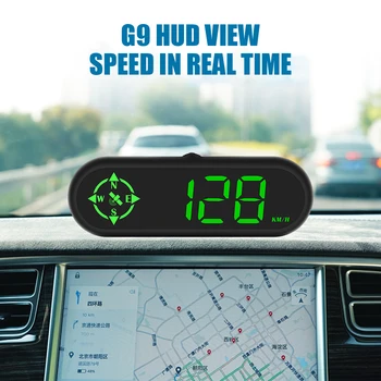 LEEPEE greičio viršijimo Signalas G9 Mini Spidometras su GPS Kompasas Universalus LED HUD Heads Up Display Automobilių Elektronikos Priedai