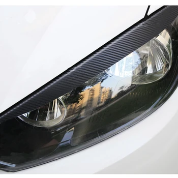 Naujas Eyeline Lipdukas Anglies Pluošto Lipdukas Tinka Audi VW GOLF 6 GTI R20 Formavimo Šviesos Antakių, Akių Linijos Automobilį-stilius