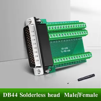 1pc HDB44 Suvirinimo-nemokamai Jungties Adapteris 3 Eilėmis DB 44 Pin Male Female Jungtys P pin Plug DB44 Perdavimo Terminalo Valdybą