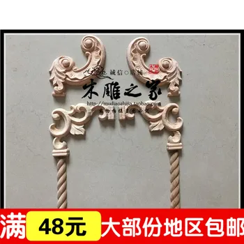 Dongyang woodcarving Stiliaus Gėlių aplikacijos pleistras medienos gabalas ryšio baldų priedai kabineto medienos durys gėlių gėlių