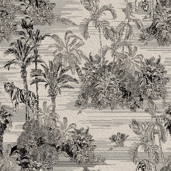 Derliaus Matinis Tapetai Tigras Gėlių Lipni, Miegamojo Kambarį Bendrabutyje Dekoro Sienos Freskos Fone Spinta Lipdukas