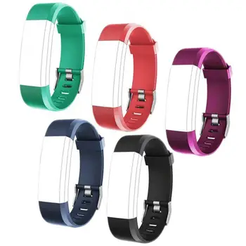 Pakeitimo Watchband Silikono Apyrankę ID115 Plius/ID115HR Plius Riešo Juostos Dirželis Raudona Juoda Mėlyna Violetinė Žalia Smart Žiūrėti Bracele