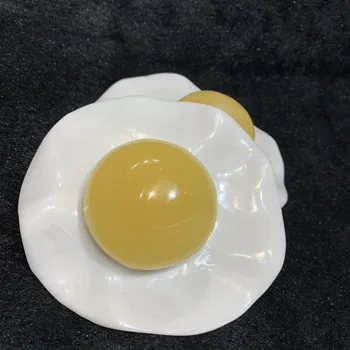 Fizinis Aukso užšaldyti akmens Raižyti lukšto kiaušinių Geltona/balta kalcitas Kiaušinių Statulėlės