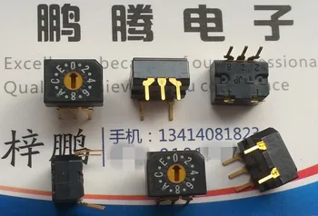 1PCS Japonijos ALPĖS 0-F/16 bitų pasukimo kodavimo jungiklis 8421 teigiamas kodas 3: 2 pin skaitmeninės XC124C816