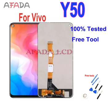Už Vivo Y50 LCD Ekranas Jutiklinis Ekranas skaitmeninis keitiklis Asamblėjos Vivo Y50 LCD Ekranas Touch Remontas, Dalys