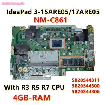 NM-C861 Lenovo IdeaPad 3-15ARE05 / IdeaPad 3-17ARE05 Nešiojamojo kompiuterio pagrindinę Plokštę Su R3-4300 R5-4500 R7-4700 CPU 4 GB RAM 5B20S44300
