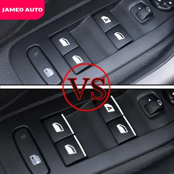 Jameo Auto 7Pcs/Nustatyti Citroen C5 2010 - 2019 Automobilio stiklų Keltuvai Valdymo Mygtukas Rankena, Padengti Apdaila Lipdukas ABS Chrome Priedai