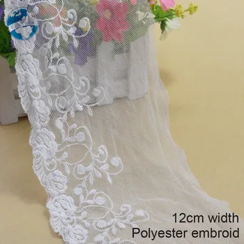 10yard 12cm pločio poliesterio siuvinėjimo nėrinių siuvimo juostelės guipure apdaila vestuvių dekoravimas 